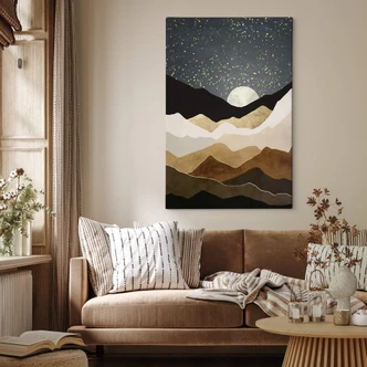 Leinwandbild SpaceFrog Designs - Goldene Sterne Leinwandbild SpaceFrog Designs - Goldene Sterne