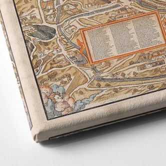 Canvas Historische Kaart van Parijs 