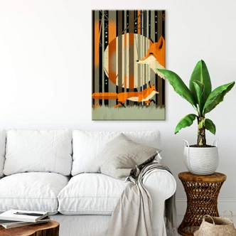 Canvas Braun - Midnight Foxes 