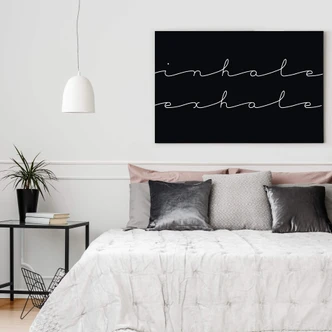 Leinwandbild - inhale exhale s/w 