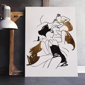 Leinwandbild Kubistika - Ballerinas 