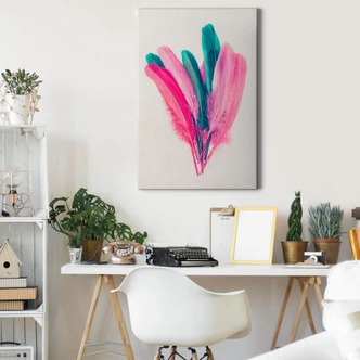 Leinwandbild Kubistika - Feder Bouquet 