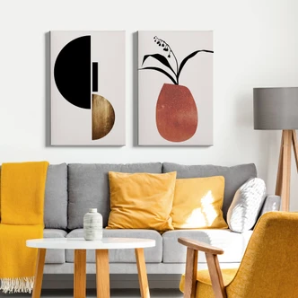 Stampa su tela Kubistika - Dorato Stampa su tela Kubistika - Dorato