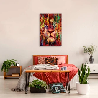 Canvas Nicebleed - Lion Red 