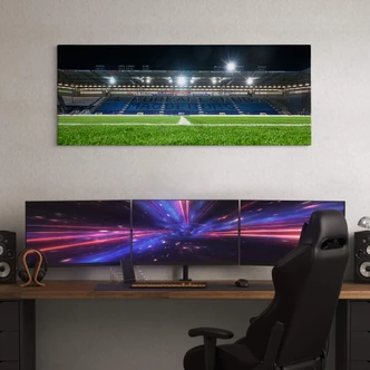 Leinwandbild 1. FC Magdeburg - Stadion bei Nacht - Panorama 