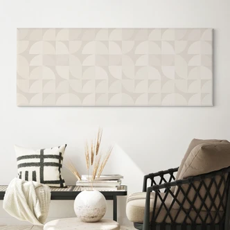 Leinwandbild Halbkreise im Retro-Stil - Bloomery Decor - Panorama 