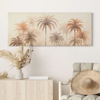 Canvastavla Tropiskt landskap med palmer - Haase - Panorama Canvastavla Tropiskt landskap med palmer - Haase - Panorama