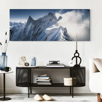 Canvastavla Toppen av Mont Blanc - Nienartowicz - Panorama 