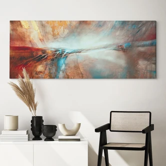 Leinwandbild Leuchtender Horizont am Wasser - Schmucker - Panorama 