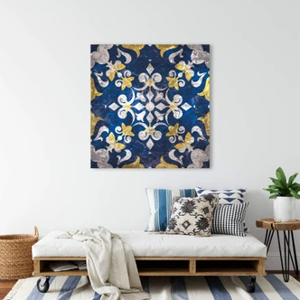 Leinwandbild Portuguese Azulejo - Quadratisch 