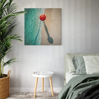 Obraz na płótnie Ambra - Wzdłuż morza - Kwadrat Obraz na płótnie Ambra - Wzdłuż morza - Kwadrat