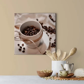 Leinwandbild Kaffee Zauber - Quadratisch 
