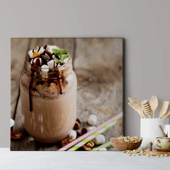 Chokladmilkshake Canvastavla - Fyrkant 