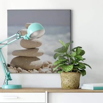 Leinwandbild Steine am Meer - Quadratisch Leinwandbild Steine am Meer - Quadratisch