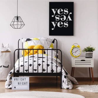 Leinwandbild - Yes Yes Yes (schwarz/weiß) 