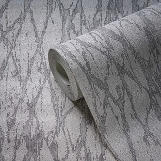Papier peint structuré gris moderne design fissuré - papier peint intissé 