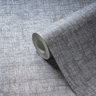 Papier peint structuré gris clair aspect crépi à la chaux - papier peint intissé moderne Urban Style 
