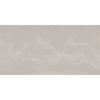 Geometriska berg Fototapet i beige med linjemönster - non-woven tapet 