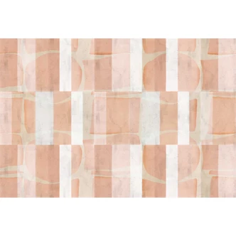Moderne Abstrakte Fototapete in Apricot - Geometrische Vliestapete 