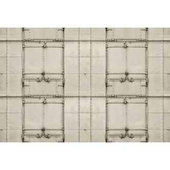 Industrie-Style Fototapete - Metallic Platten Look in Grau 