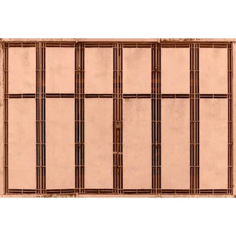 Art Deco Texture Wallpaper Mural - Copper Coloured Lattice Pattern 