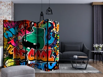 Kamerscherm - Graffiti - Be cool , 5-delig - 225x172 cm 
