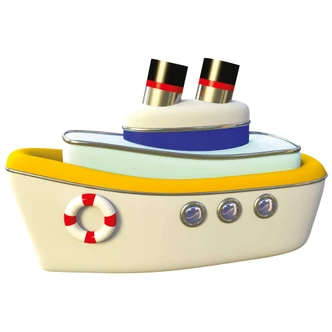 Muursticker Michel Agullo - Stoomboot 02 