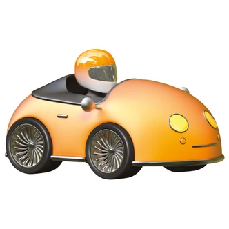 Michel Agullo - Racing Car (orange) Wall sticker 