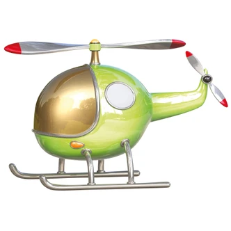 Wallsticker - Michel Agullo - Helikopter Grøn 