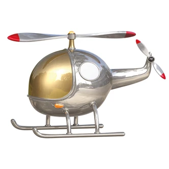 Wallsticker - Michel Agullo - Helikopter Sølv 