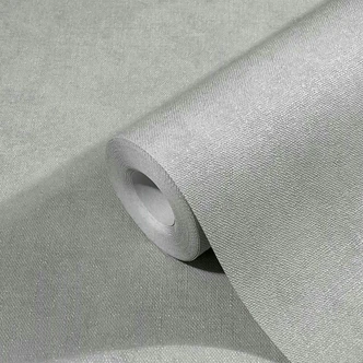 Vliestapete in moderner, feiner Struktur grau, beige Uni 