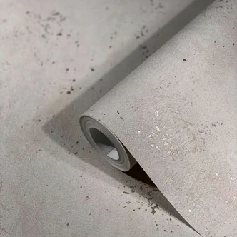 Vliestapete mit leichtem metallic Effekt als Uni Grau Struktur  