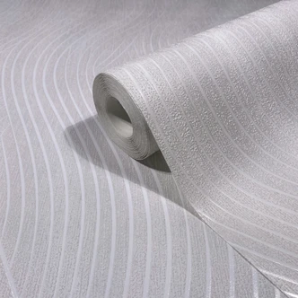 Tapeta z włókniny w kolorze białym o fakturze fali, nowoczesna grafika  