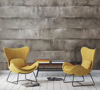 Stone effect photo wallpaper, grey stone effect 2.70 x 2.12 m 