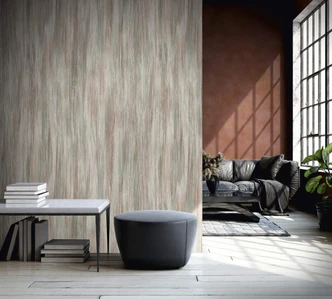Fototapete mit grafischem Streifenmuster, Beige Streifen 3.40 x 1.06 m 