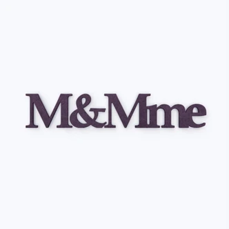 MDF-Holzbuchstaben M&Mme 