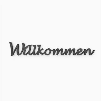 MDF-Holzbuchstaben Willkommen 