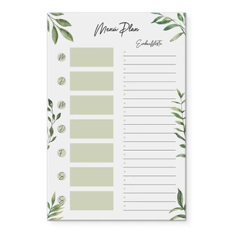 Memoboard Glas/Acryl Menüplaner und Einkaufsliste - transparent 