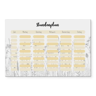 Acrylboard Memoboard Stundenplan Gräser - transparent 