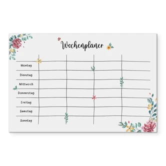 Memoboard Glas/Acryl Wochenplaner Familie - transparent 