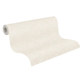 Papier peint intissé vinyle expansé blanc crème métallisé papier peint uni brillant moderne intemporel 
