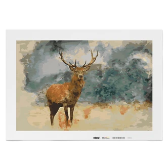 Malen nach Zahlen Leinwandbild - Hirsch Majestät  