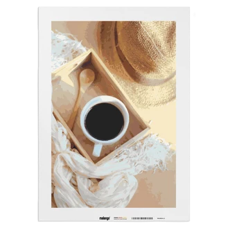 Malen nach Zahlen Leinwandbild - Kaffee  
