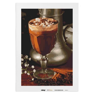 Malen nach Zahlen Leinwandbild - Kaffee mit Sahne  