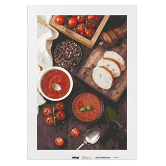 Malen nach Zahlen Leinwandbild - Mediterranes Frühstück  