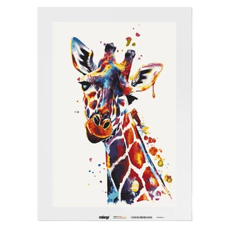 Malen nach Zahlen Leinwandbild - Giraffe Greta  
