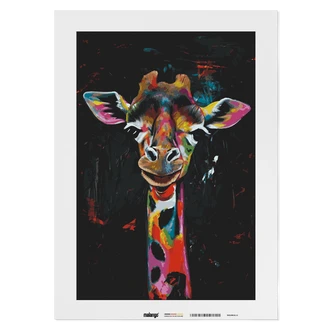 Malen nach Zahlen Leinwandbild - Giraffe Gerd  