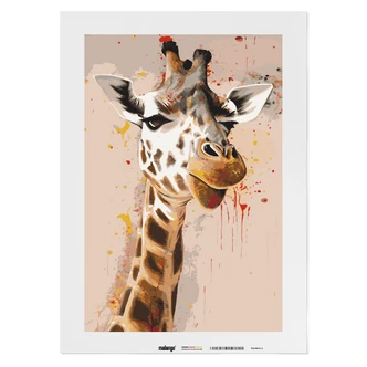 Malen nach Zahlen Leinwandbild - Giraffe Gundula  