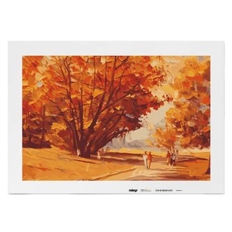 Malen nach Zahlen Leinwandbild - Herbst im Park  