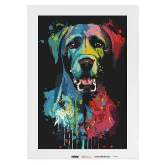Malen nach Zahlen Leinwandbild - Hund Hasso  